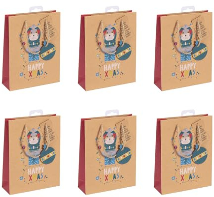 Clairefontaine X-29529-0Cpack 6 Geschenktaschen Kraft 17x6x22cm Make a Wish