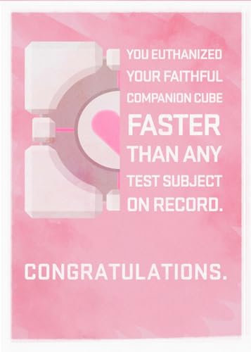 Displate - Poster aus Metal - Wall Art - Portal Game - Portal - Congratulations - Size L - 67,5x48cm Matt