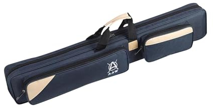 Perfeclan Billard-Pool-Queue-Hülle, 3 x 4 1/2 Snooker-Billard-Queue-Hüllen, amerikanische Pool-Queue-Hüllen, leichte, weiche Queue-Tasche, Tragetasche, Blau