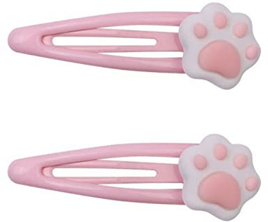 Harajuku Haarspange mit Cartoon-Katzenpfoten-Dekor, Haarnadel für Damen, hübscher Charm-Haarspange, Ästhetik, Y2K-Haar-Accessoires, Haarspange für Damen, dünnes/dickes Haar, Haar-Styling, Cartoon, 2
