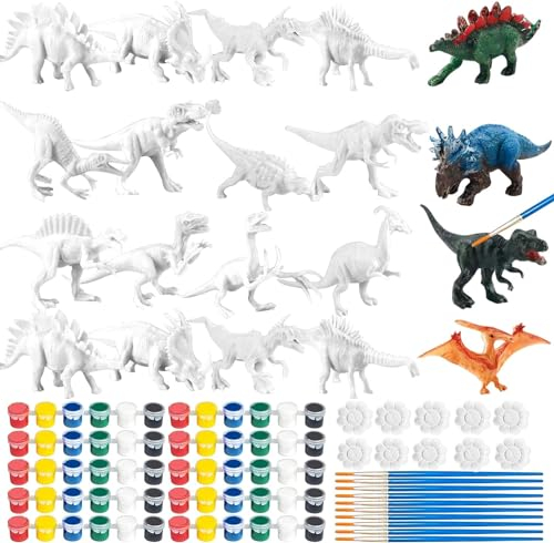 Lunriwis Dino Mitgebsel Kindergeburtstag 20 Pieces Dinosaurier-Malset,Für Kinder Von 3-15 Jahren, Dinosaurier-Malspielzeug, Kreative Geschenke Für Jungen Und Mädchen|Dino Geburtstag Füllung Jünge