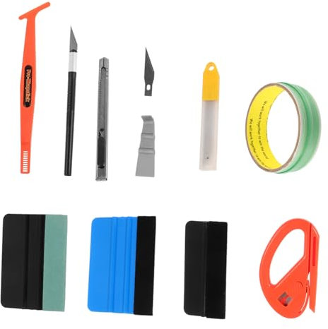LALADEFIEE 1ensemble Kit Application De De Vitres Pour Voitures De Outils Pour Installation De Film Couteau Utilitaire Et Accessoires Portable Et Facile à Utiliser