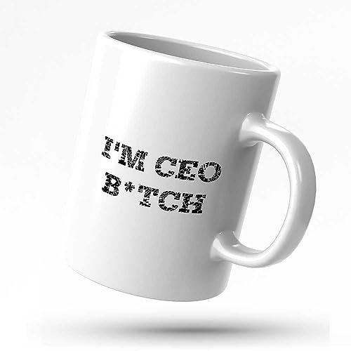 STUDE Lustige Kaffeetasse für Männer und Frauen, I'm CEO, B*Tch Tasse Neuheit Kaffeetassen Damen Kaffeetassen