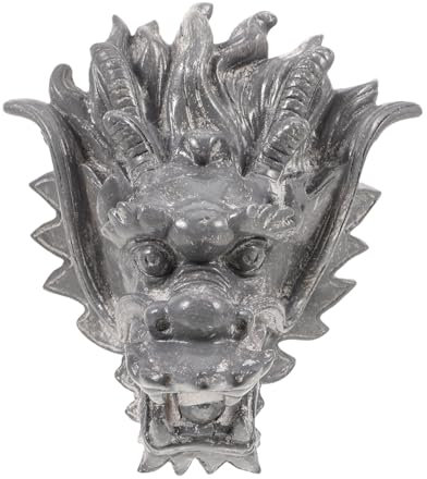 VOSAREA Elegante Fontana da Parete per Esterni con Presa Dacqua A Forma di Drago Decorazione da Giardino in Resina per Il Cortile