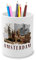 Fabulous Stifteköcher aus Keramik – Amsterdam Collage Reise Postkarte – 325 ml
