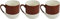 Large Ceramic Coffee Tea Mugs Set 300ml & 400ml Capacity Wide Cups with Easy Grip Handle Microwave Dishwasher Safe Perfect for Family & Gifting (Brown-Ring400mlX3)