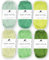 Mix Set - Pro Lana Basic Cotton - 100% Baumwolle 6x50g (Grasgrün Mix)