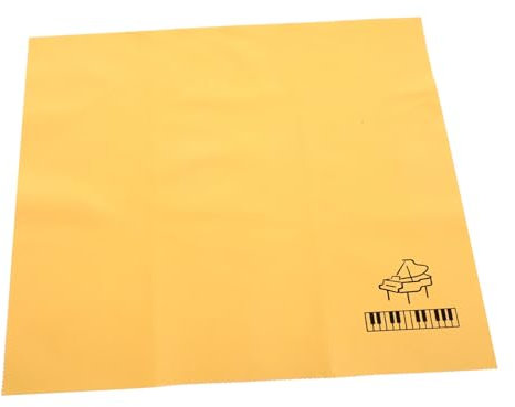 TOYANDONA Klaviertuch Gitarrenreinigungstücher Klavierpoliertücher Gitarrenreiniger Reinigungsinstrumentenzubehör Gitarrenpoliertuch Klavierstaubtücher Klavierzubehör Gelber Flanell