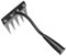 Qeortohers 5/6/7/8 dents en acier carbone houe de jardin râteau de désherbage outil agricole désherbage scarificateur herse outil de jardin desserrage des ongles agricole