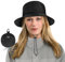 beifon Sonnenhut Damen UV-Schutz, Regenhut Damen Wasserdicht Schnelltrocknend, Fischerhut Herren Damen Faltbar Tragbar Anglerhut, Bucket Hat Sommerhut (DE/NL/SE/PL, Numerisch, 53, 59, 1 Schwarz C)