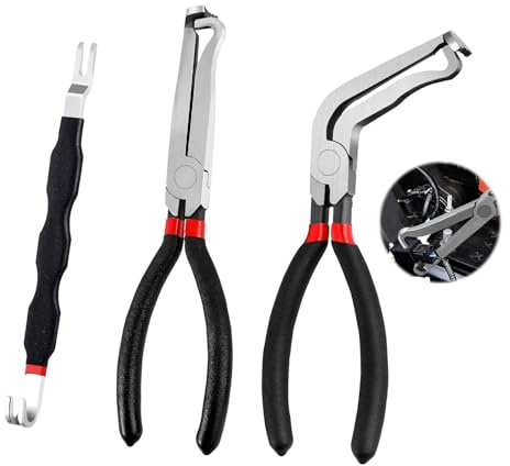 3PCS Disconnect Pliers Set, 8 60-Degree High Carbon Steel Automotive Electrical Connector Pliers with Anti-Slip Handle Fuel Line Disconnect Tool for Car Repair