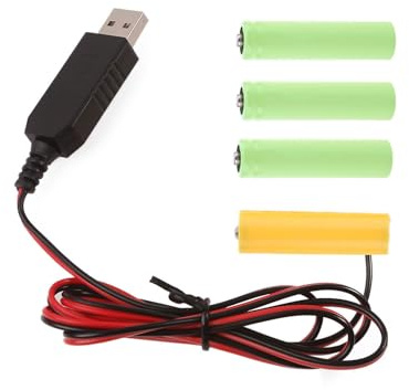 SueaLe 6 V LR6 AA Battery Eliminators Kabel Mit Schaltern Ersetzen Sie 4pcs 1 5 V Batterien Für LED Electronic AA USB