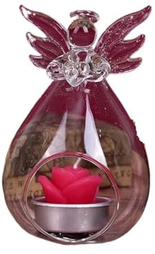 Kerzenleuchter Kreative Engel Glas Kristall Hängen Teelicht Kerzenhalter Home Zimmer Party Decor Leuchter Lagerung Inhaber