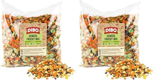 Gemüse-Frucht-Mix, 1kg-Beutel, Futterergänzung als gesunde, natürliche Ernährung für Hunde von DIBO, Hundefutter, Barf, B.A.R.F. (Packung mit 2)