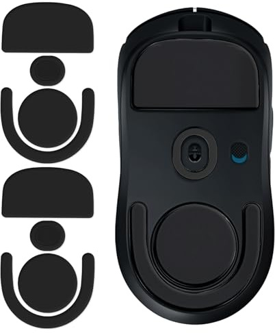 Yenblow G PRO X Superlight 2 Lot de 2 patins à souris en verre lisse résistant à l'usure Compatible avec souris de jeu sans fil Logitech (patins à glisse, PTFE noir)