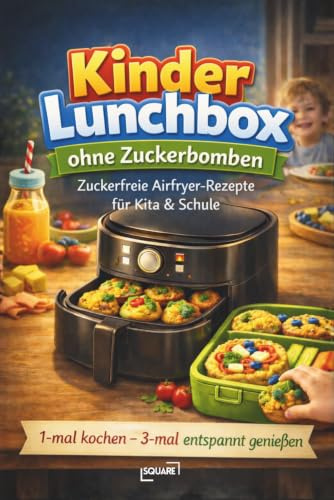 Kinder-Lunchbox ohne Zuckerbomben: Zuckerfreie Airfryer-Rezepte für Kita & Schule (LYNORA)