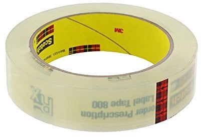3M Scotch 800 Clear Label Protective Roll - 1 in Width - 72 yd Length - Bulk - 03551 [PRICE is per ROLL]