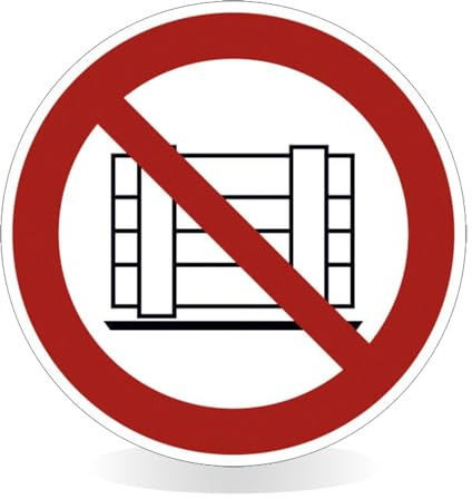 Betriebsausstattung24 Verbotsschild Abstellen oder Lagern verboten - PVC-Folie, selbstklebend - 20,0 cm Ø - P023 Symbol Schild