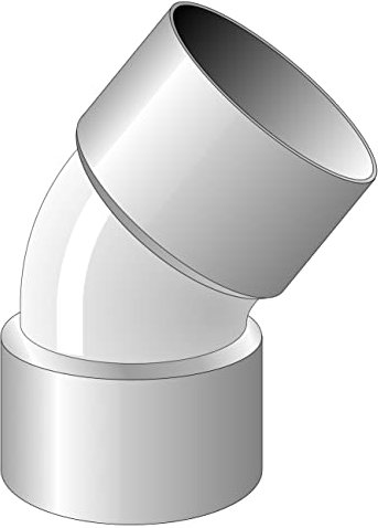 First Plast Plomberie Coudes PVC 22°30 personnalisables First Plast-Femelle-Femelle-100mm
