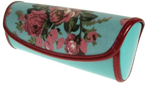 Chichi Gifts Vintage Brillenetui, mit Blumenmuster, aus Chintz, aufklappbar