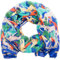 style3 Damen Schal weich und leicht mit stilisierten Pferden aus Baumwolle Halstuch Kopf-Tuch One size, SCHAL Farbe:Blau