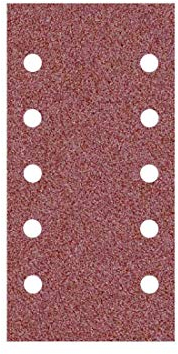 MioTools Fox Klett-Schleifblätter, 230 x 115 mm, 10-Loch, f. Schwingschleifer, Normalkorund (50 Stk.) K60