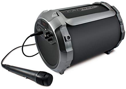 Caliber Karaoke Set - Partybox mit Mikrofon - Bluetooth - Aux-in - USB - SD - Kabellos für bis zu 6 Stunden - 15 W Leistung - Schwarz