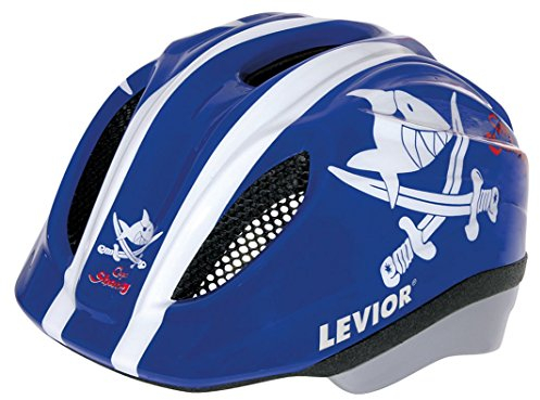 Levior Helm Primo Lizenz Fahrrad Kinderhelm Größe M 52-58 cm Capt`n Sharky Blau