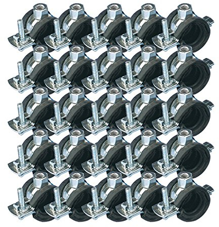 Selfio Rohrschelle Rohrhalter Schraubrohrschelle 40-43 mm 5/4 M8 25 Stück