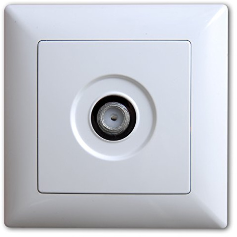 Schalterprogramm Gunsan Visage weiß (Sat Steckdose TV Antennendose F Stecker)