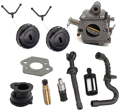 AISEN Vergaser mit Öl Benzin Tankdeckel Benzinschlauch Benzinfilter für Stihl 017 018 MS 170 MS 180 Kettensäge
