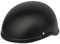 Carrfan Mezzo Casco ABS in Stile Retrò, Taglia Unica, Universale, Nero Muto - Motociclista