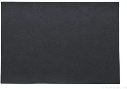 ASA - Tischset, Platzset - Farbe: Nightsky Schwarz - Kunstleder - 46 x 33 cm - 6er Set
