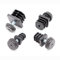 4X Gewindestopfen 30x30 mm Einsteckbuchse für Vierkantrohr mit Stellfuß Schraub Fuß, quadratisch, Kunststoff, schwarz