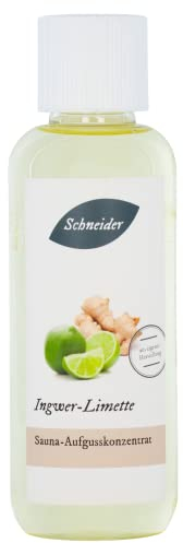Saunabedarf Schneider Sauna Aufguss Konzentrat - Ingwer, wohltuender Saunaaufguss & langanhaltendes Dufterlebnis mit naturreinen, ätherischen Öle, 250ml