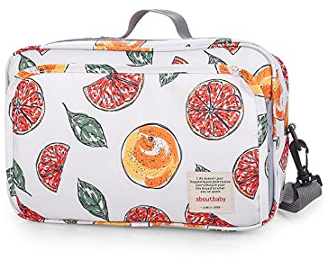 SONARIN Kinderwagen Organizer Buggy Organizer,Buggy Kinderwagentasche mit Getränkehalter,2 x Kinderwagenhaken,Schultergurt Wird als Handtasche verwendet,Universal Fit Alle Buggy Modelle(Grapefruit)