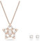Swarovski Stella Set, rose Vergoldete Halskette und Ohrringe mit Strahlenden Swarovski Kristallen
