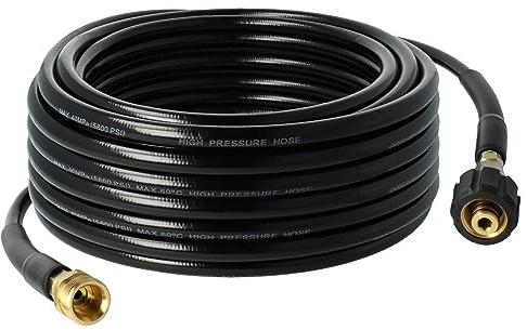 vhbw 20 m Verlängerungsschlauch kompatibel mit Kärcher K 4.99 M Plus, K 4.990 MD Plus Hochdruckreiniger mit M22 x 1,5 Gewindeanschluss, Schwarz