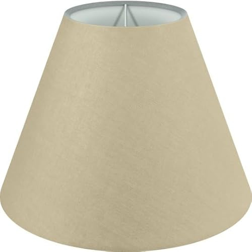 Wogati® Premium Lampenschirm | Größe: S | ØU:20cm | Farbe: Beige | E14/E27 | konisch | Baumwolle | für Stehlampen, Hängelampen, Tischlampen, Deckenlampen