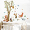 wondever Wandtattoo Waldtiere Baum Wandaufkleber Bär Fuchs Eichhörnchen Wandsticker Wanddeko für Kinderzimmer Babyzimmer