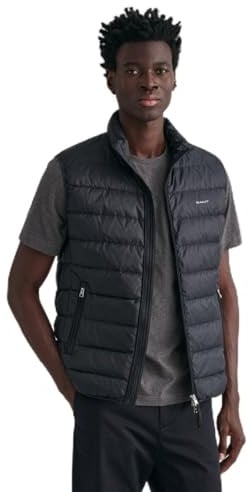 GANT Herren Light DOWN Vest Weste, Black, 4XL