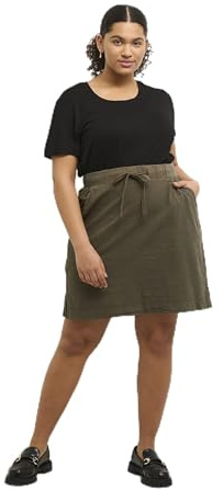 Kaffe Curve Women's Skirt Just Above Knee Plus Size, Grape Leaf