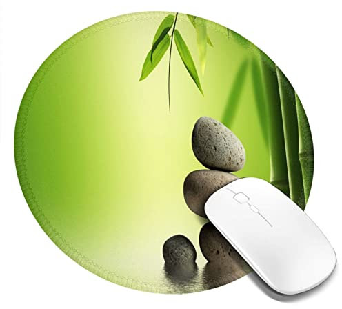 ASEELO 2 PCS 20cm Round mouse pad Zen Stone Spa Gaming Mouse Mat Rubber Keyboard Mouse Pad for Players Office Home Study