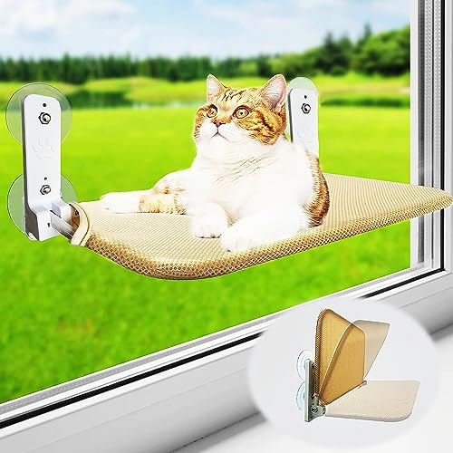 Amaca per gatti con ventose stabili, portata fino a 25 kg, 52 x 30 cm (curva)