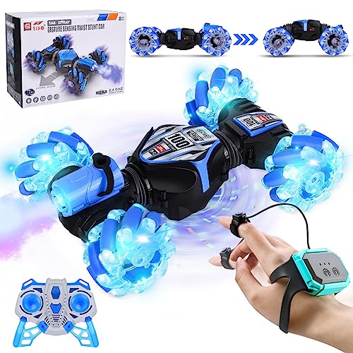 FORMIZON Télécommandé Tout Terrain pour Enfants, RC Voiture 4WD Offroad avec Commande Manuelle 2,4 GHz (Bleu)