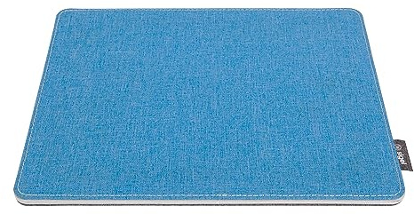 Sigel Mauspad aus recyceltem PET, beidseitig 25 x 20 cm | SA203, Hellblau-Dunkelgrau, wendbare Oberfläche für präzise Mausführung
