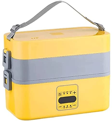 Nouveau Boîte à lunch électrique à double couche, boîte à riz chauffante à température constante, chauffe-aliments à mise hors tension automatique, facile à nettoyer Boîte à Déjeuner