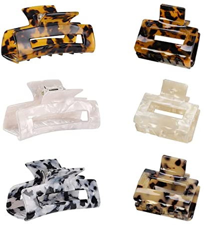 Krallenclip,6 Stück Rutschfeste Kleine Krallenclips Starker Halt Haarspangen Frauen Haarkrallenclips für Dickes Haar