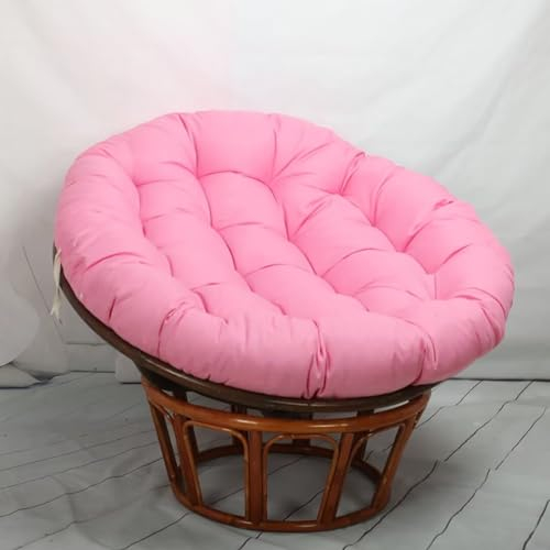 Hovoto Papasansessel Kissen Sitzauflage, Rundes Dicke Stuhlkissen, Bequem Weich Sitzkissen, Hängesessel Kissen für Gartensessel, Drehsessel, Korbsessel, Balkonstuhl, Rosa, 40 * 40cm