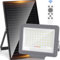 Aigostar - Solar LED Strahler Außen mit Fernbedienung，200W，15000mAH，großer Kapazitätsbatterie und großem Solarpanel.LED Solarstrahler，2m Kabel，6500K，Solarlampen für außen Garten，Terrassen，Garagen.